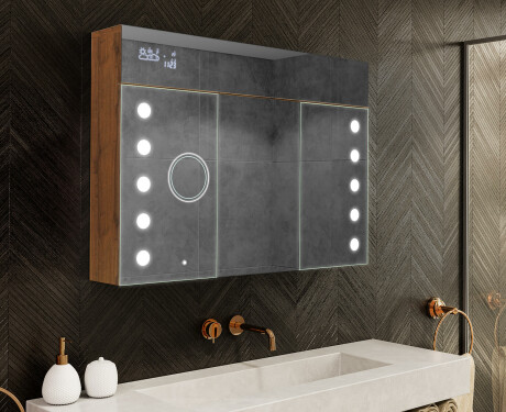 Огледален Шкаф За Баня С LED Осветление - L06 Emily 100 x 72cm #1