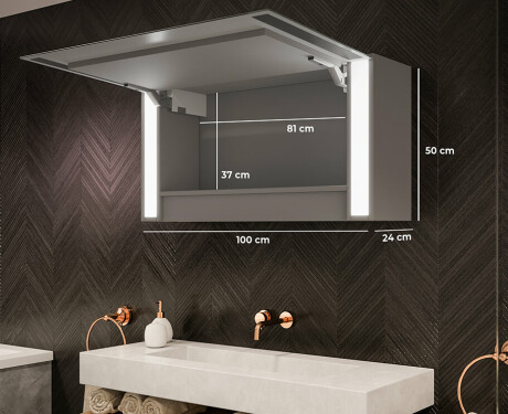 Огледален Шкаф За Баня С LED Осветление Sofia 100 x 50cm #2