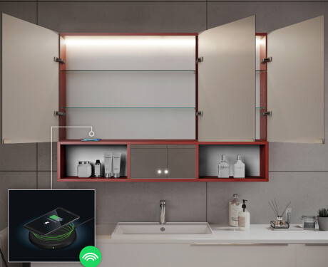 Шкаф За Баня LED Emma - С 2 Врати 100 x 72cm #9